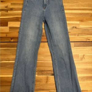 Zara Light Blue Gentle Flare Jeans